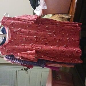 Woman Within Tea Rose Abstract Cold Shoulder 1x. A-46